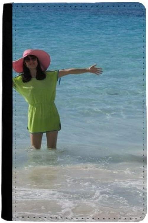 Adium Beach Wave Sea Ellie Yao Beautiflu Girl Passport Holder Travel Wallet Cover Case Card Purse
