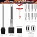grilljoy 24-teiliges BBQ Grillbesteck Set aus Edelstahl mit Koffer