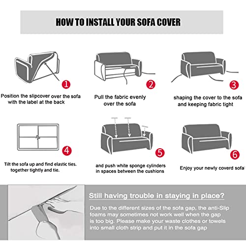 Stretch Sofa Slipcovers L Shape Spandex Fabric Sectional Sofa Cover With Elastic Strap Couch Cover Furniture Protector For Kids,Pets #TOP5