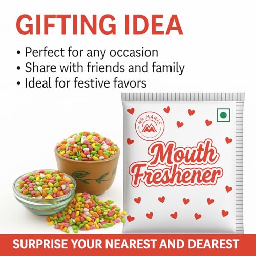 Image of Mr. Mawaa Bambaiya Mukhwas 900 Pieces | Sweet Paan Flavour Mouth Freshener | Indian Mukhwas After Meal | Refreshing & Tasty Digestive | Vegetarian Mini Sachet Pack