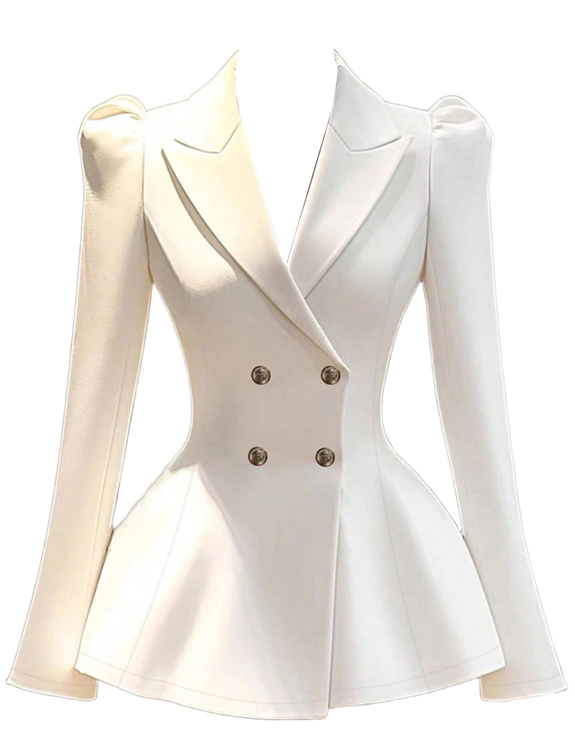 Womens Peak Lapel Dinner Suit Blazer Double Breasted Buttons Tuxedos Dress Coat