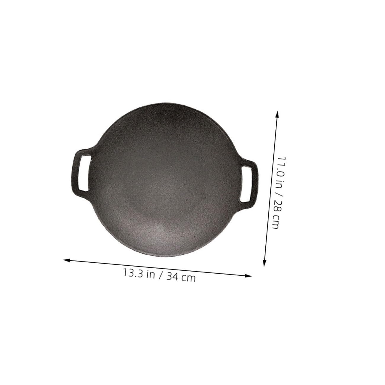 Toddmomy Sartén Accesorio Adecuado de Hierro Fundido para para Parrilla Bordes Lisos Rebabas Bbq y Camping al Aire Libre