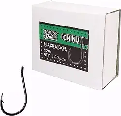 Anzol Chinu Nº 6 Black Nickel Marine Sports - 100 Peças