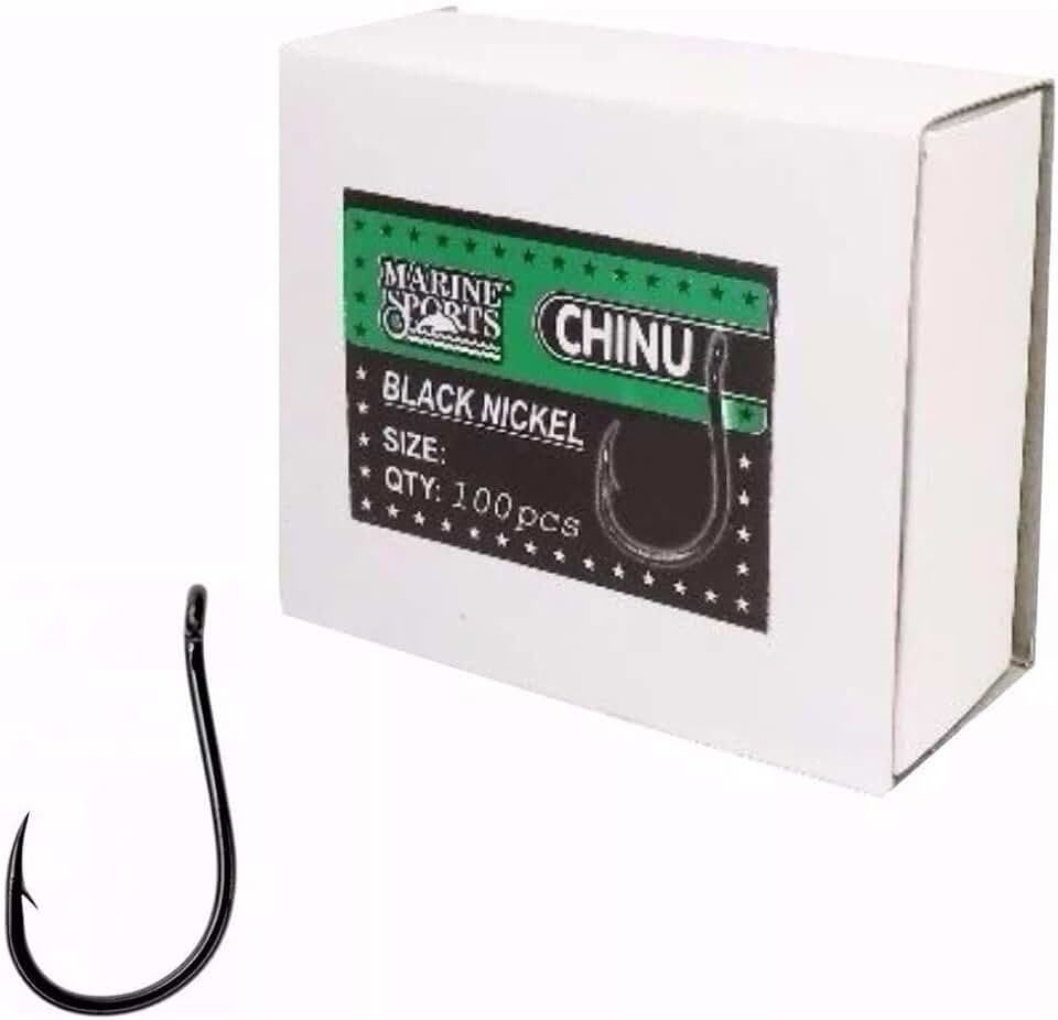 Anzol Chinu Nº 6 Black Nickel Marine Sports - 100 Peças
