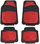 Automotive Floor Mats Red Universal Fit Climaproof for All Weather Protection Heavy Duty Rubber fits Most Cars, SUVs, and Trucks, Trim to Fit Design FH Group F11315RED