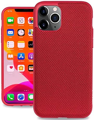 Evutec Ballistic Nylon iPhone 11 Pro Max 6.5 Inch, Unique Heavy Duty Premium Protective Military Grade Drop Tested Shockproof Phone Case Cover(AFIX+ Magnetic Mount Included) (Red)