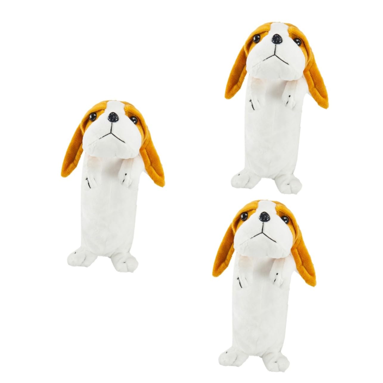 Ciieeo 3pezzi Astuccio Portapenne Peluche Forma Di Cane Adorabile Astuccio Per Cancelleria e Cosmetici Design Compatto e Portatile Ampio Spazio Di Stoccaggio Con Cerniera Per Studenti e