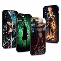 4 Confezioni Anime Character Custodia per iPhone 12 Pro 6.1 Pollici, Manga Zoro Gear 5 Sun God Nika Motivo Antiurto Anti-caduta Protezione Della Lente Case TPU Silicone Cover