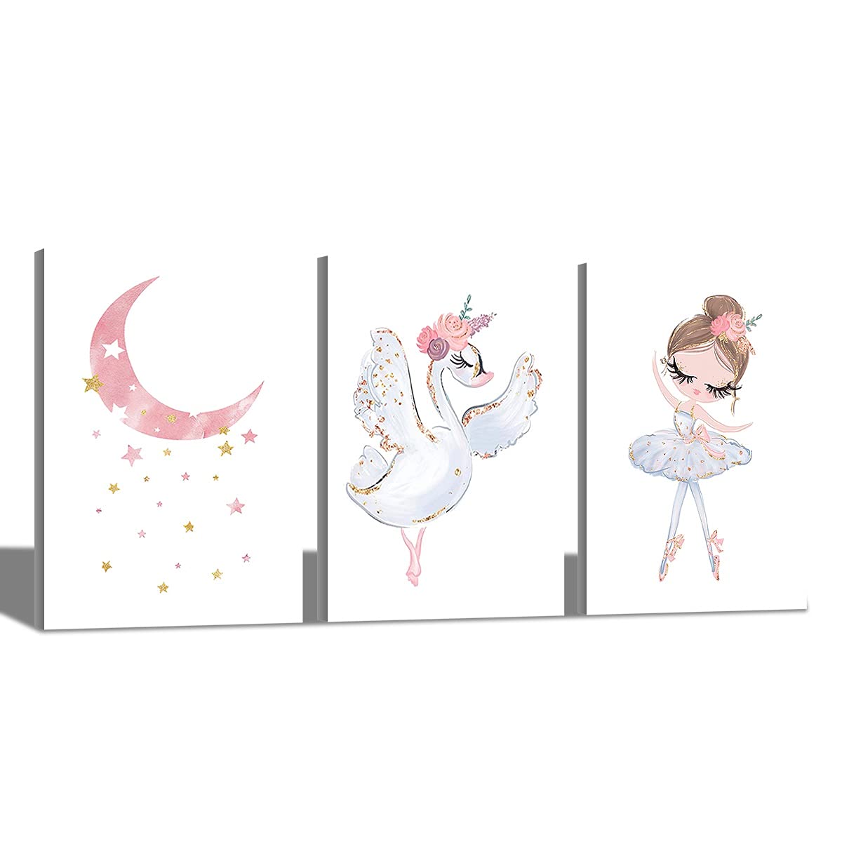 Toile poney abstrait en 3 panneaux pour habiller facilement un grand mur vide