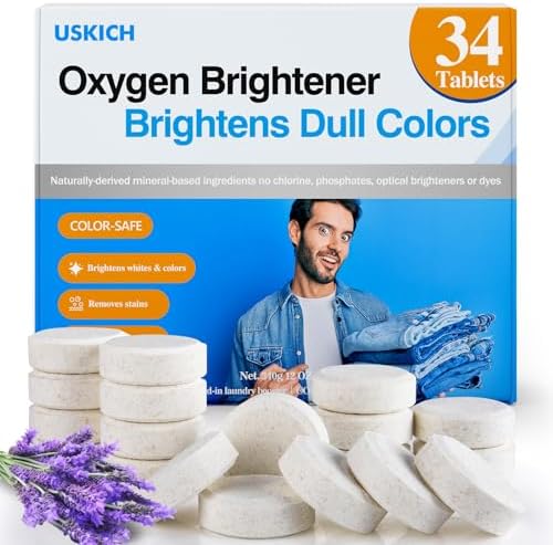 Amazon.com: USKICH 34 Pack Bleach Alternative Pods,Brightener Laundry ...