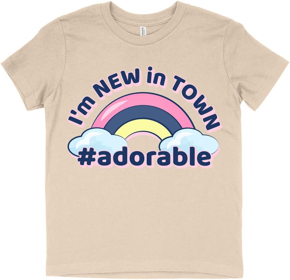 I'm New in Town Kids' T-Shirt - Adorable T-Shirt - Rainbow Tee Shirt for Kids