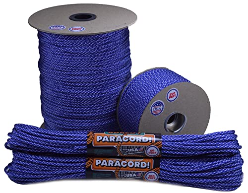 Bored Paracord - 1', 10', 25', 50', 100' Hanks & 250', 1000' Spools of Parachute 550 Cord Type III 7 Strand Paracord Well Over 300 Colors - Clouds - 25 Feet