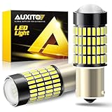 AUXITO 1156 Reverse Light LED Bulbs, 1400 Lumens Wedge 4014 102-SMD LED Chipsets 1141 1073 7506 LED Bulbs with Projector for Backup Reverse Lights, 6000K Xenon White
