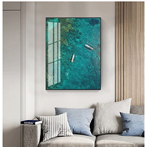 Impression sur toile paysage de plage haute definition pour decoration murale chambre chic