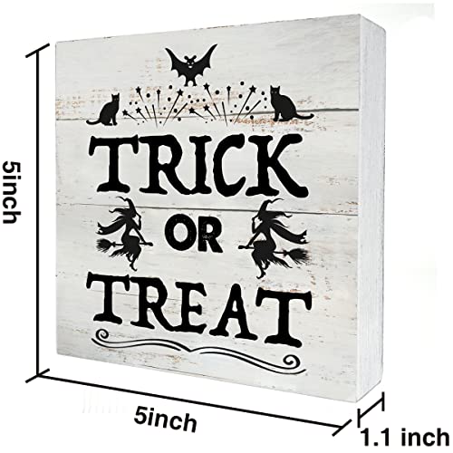 Rustic-Trick-or-Treat-Wood-Box-Sign-Fall-Witches-Wooden-Box-Sign-Halloween-Sign-Farmhouse-Home-Desk-Shelf-Decor-5-X-5-Inch Rustic Trick or Treat Wood Box Sign Fall Witches Wooden Box Sign Halloween Sign Farmhouse Home Desk Shelf Decor 5 X 5 Inch
