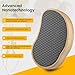 BEZOX Nano-Glass Pumice Stone for Feet Dead Skin, Eco-Friendly Pedicure Foot File Callus Remover - Bamboo Handle