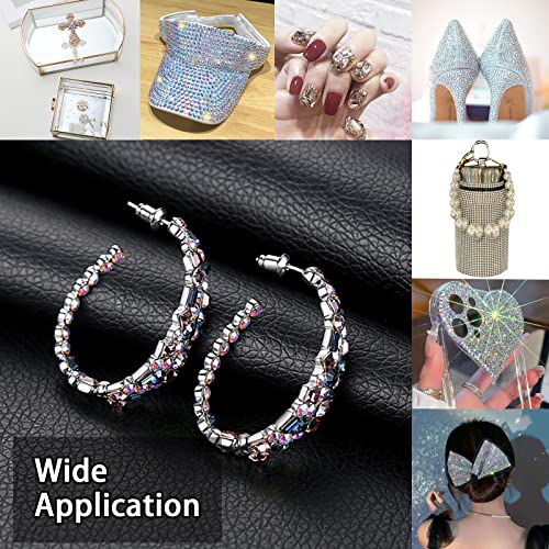 Allstarry 100Pcs Flatback Rhinestones Irridescent Star-Shaped Face Gems Eye Gemstones Nail Charms For Crafts Ab Glass Crystals For Jewelry Making, Eye Makeup- 5Mm #TOP5