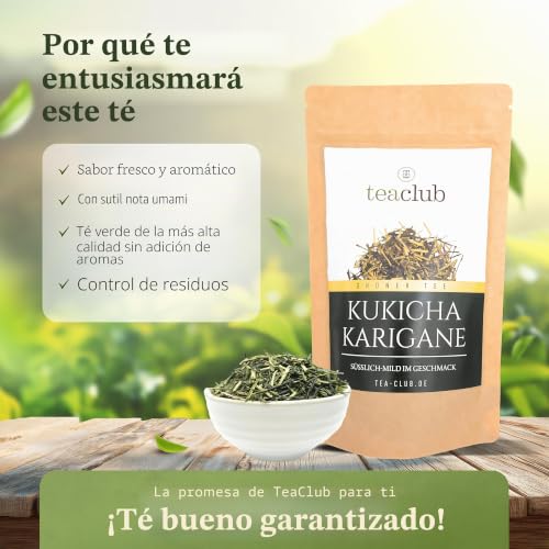 Miniatura 3 de Té Verde Kukicha Karigane Japón Suelto 100g, Té Verde Japonés Gyokuro Kukicha Dulce Umami, Té Verde Teaclub