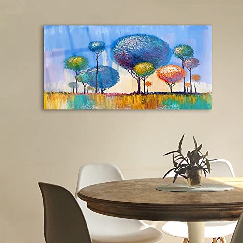 Tableau acrylique Salon Tree leaves circle pour créer un espace zen - 3