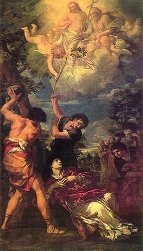 Tableau la lapidation de saint Etienne Pietro Da Cortona poster mural 60x90cm