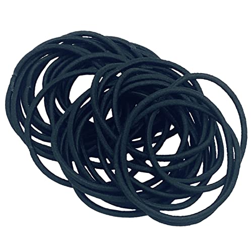 HAARallerliebst® Pack of 30 Thin Hair Bobbles Colour Black - Image 2