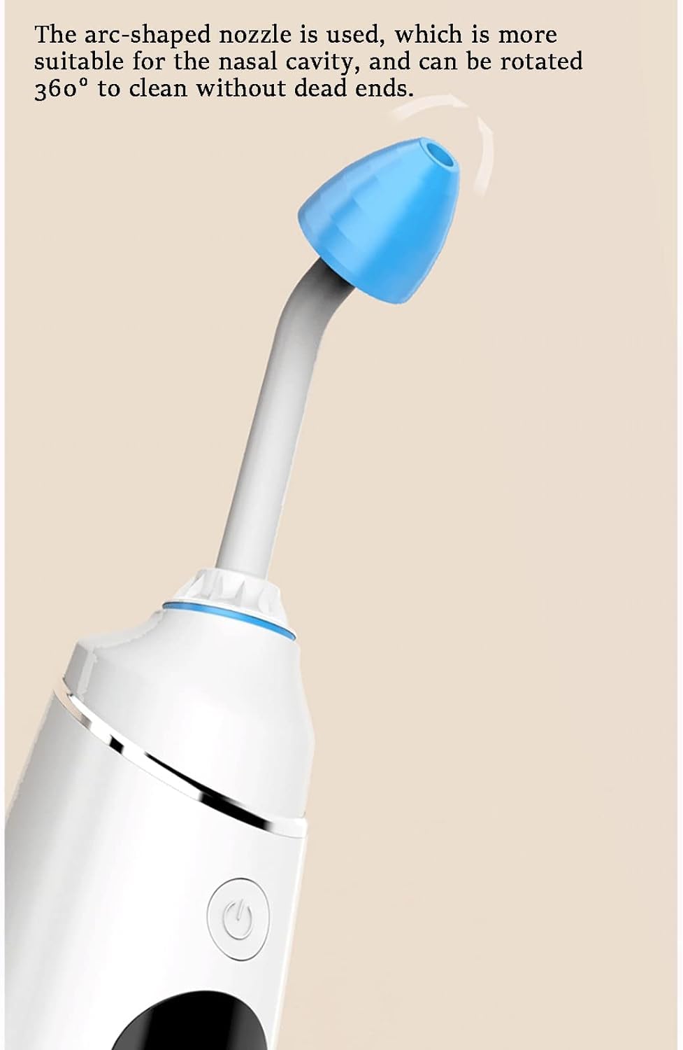 Kit per risciacquo sinusale, Neti Pot Elettrico, risciacquo nasale Portatile a impulsi Kit per risciacquo sinusale Display Intelligente OLED Sistema di Lavaggio nasale per irrigazi