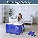 6 Pack-Extra Large Heavy Duty Moving Bags - Waterproof Storage Totes with Handles & Zippers, Foldable for College Dorm, Storage (Blue)
