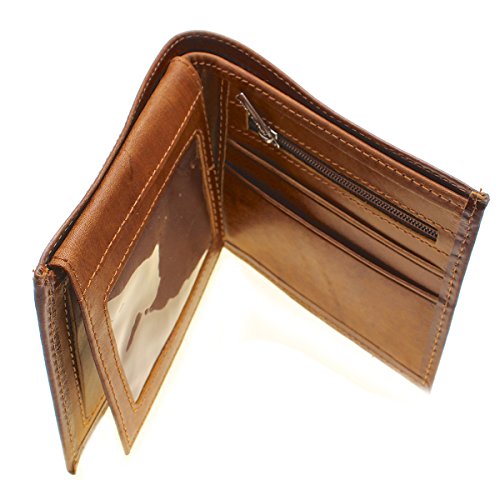 Genuine Leather Farvahar Winged Lion Men Wallet Iranian Persian Art3