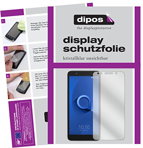 dipos I 2X Schutzfolie klar kompatibel mit Alcatel 1X Folie Bildschirmschutzfolie