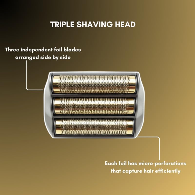 Image of ASBAH Tri Shaver Professional Shaver- Triple Shaving Heads, Ideal for Balding, Type-C Charging, Lithium-Iron Battery, Cordless Grooming Tool - 1 Year Warranty & Lifetime Repairs