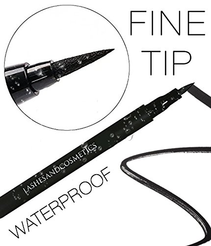 Waterproof Liquid Eyeliner Eye Liner Gel Black Will Stay All Day No Smudges Create You Look From Natural, Bold, To Sexy in Seconds with The Fine Tip Eyeliner Pen Used By The Pros By: KC Republic