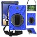 Galaxy Tab S4 10.5 2018 Case w/S Pen Holder,360 Rotatable w/Kickstand,Hand Strap & Shoulder Grip, 3 Layer Hybrid Heavy Duty Shockproof Cover for Samsung Tab S4 SM-T830/T835/T837 Tablet Bue