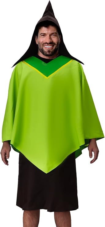 Mens Pacha Costume Green Cloak Cape Skirt with Hat Herdsmen Cosplay Cartoon Outfits Halloween Party Outfit