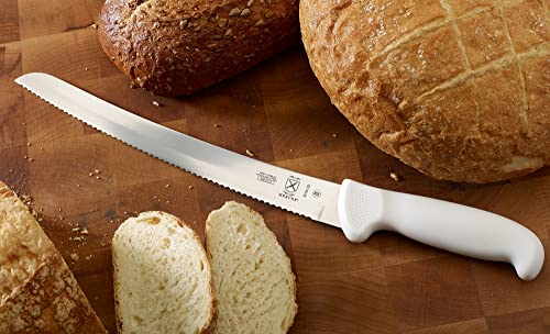Mercer Culinary Ultimate White 10" Curved Wavy Edge Bread Knife, White - Image 7