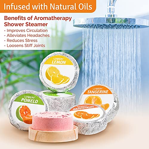 Essential Oil Shower Steamer Set, Vaporizing Shower Tablets With Holder, 7 Shower Bombs In Citrus Flavors, Aromatherapy Shower Steamers, Vapor Steam For Daily Use, Relaxation Gifts For Women #TOP5