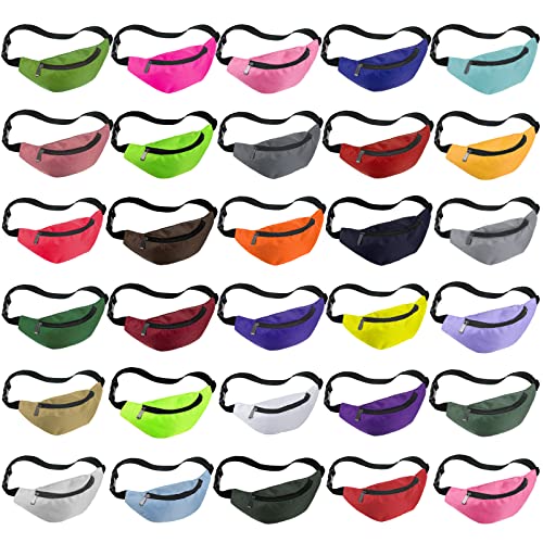 Saintrygo Neon Fanny Packs 30 Colors Adjustable Waist