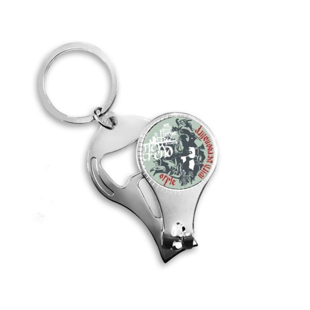 Porte-clés décapsuleur à ongles Graffiti Street au design en métal compact
