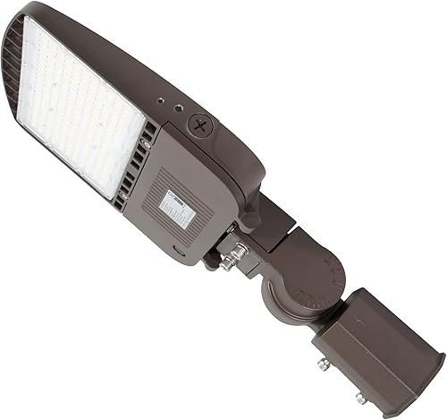 OSTEK Luces LED de estacionamiento de 150 W con fotocélula del atardecer al amanecer, accesorio de iluminación de área comercial 21000 lm,