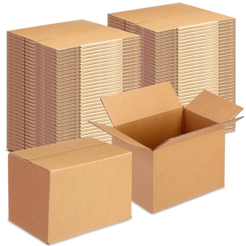 Yeaqee 72 Pcs Shipping Boxes Corrugated Cardboard Small Shipping Boxes for Packaging Mailing Packing Moving Small Business Storage Crafts Gifts(6x4x4 Inch,Kraft Color)