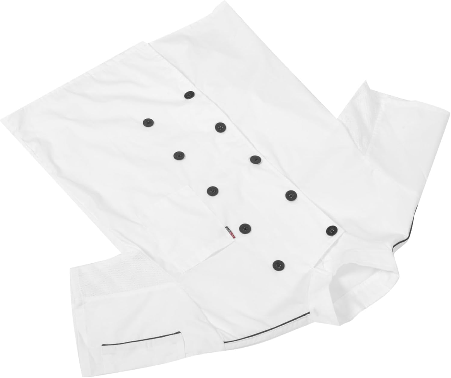 Short Sleeve Chef Jacket for Men, Xl Polyester Restaurant Uniform