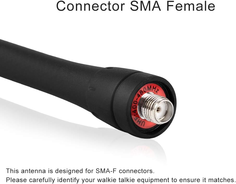 3.4 Inches Short Antenna for Retevis, Baofeng Kenwood SAMCOM Walkie Talkies, UHF 400-480 MHz Single Band with SMA Female Connector, Compatible with Most Two-Way Radios (1 Pack) : Electronics