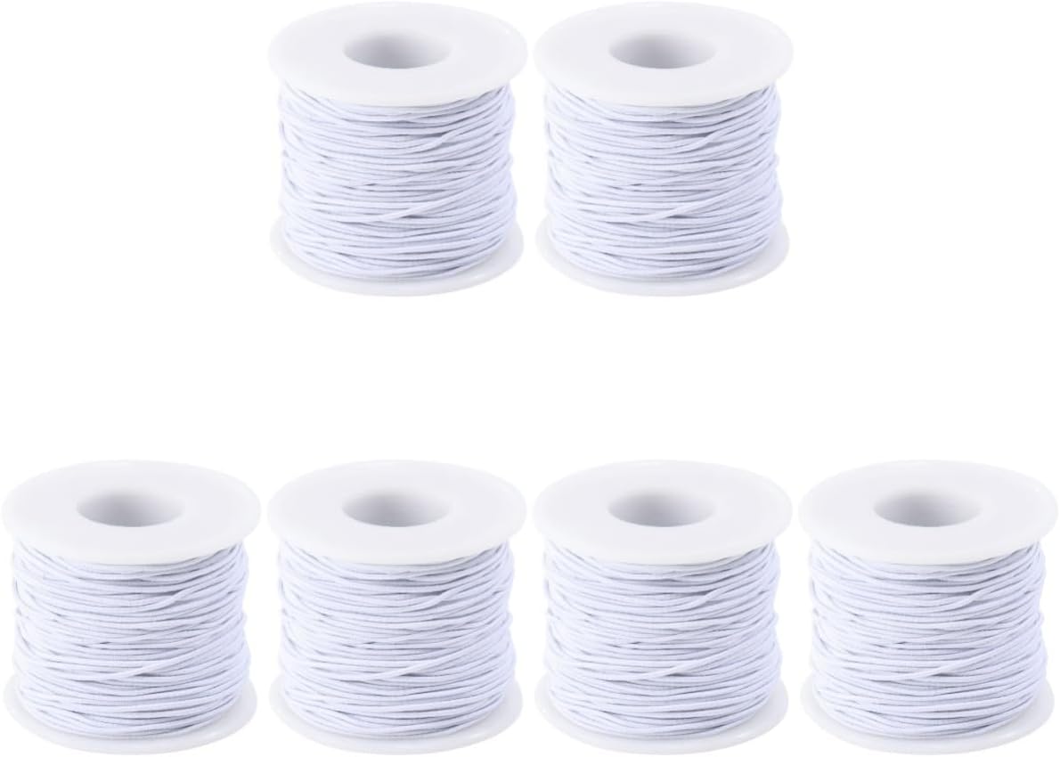 6rolls Elastic Thread Rope Stretchy Beading Cord DIY Bracelet Making Elastic Band for Jewelry Crafting Vibrant Colors