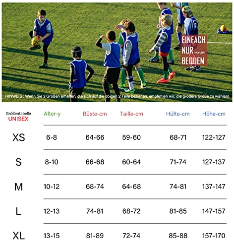 HOPLYNN - Thermal Underwear Set für Kinder Funktionsunterwäsche Skiunterwäsche Jungen Atmungsaktiv Thermal Underwear Warme Fussball Ski Schwarz XL