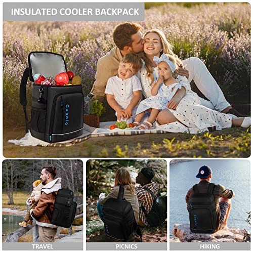 Capolo Cooler Backpack Insulated Leak Proof 36 Cans, Soft Camping Bacpack Cooler Thermal Bag Ice Chest, Portable Waterproof Travel Cooler For Lunch Beach Picnic Shopping #TOP5