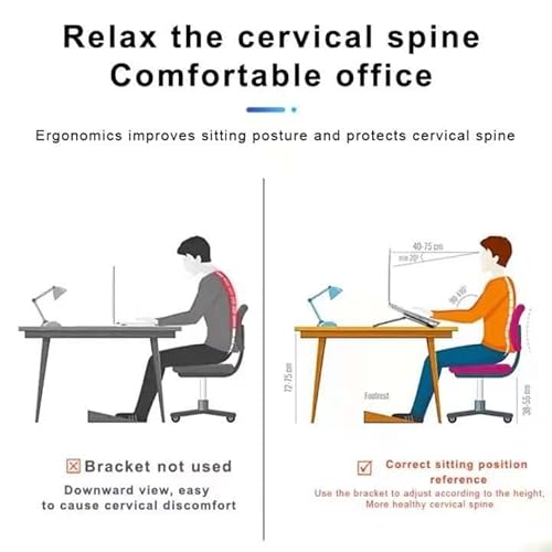 image for C-Tech Laptop Tablet Stand, Ergonomic Adjustable Notebook Stand, Riser