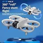 LIANADO 8K Double caméra Drone avec GPS & 5G FPV – Quadcopter pliable avec évitement d'obstacles, 180° Lentille réglable, Moteurs sans brosse, Positionnement optique du flux, Retour à une clé, 360° Flips