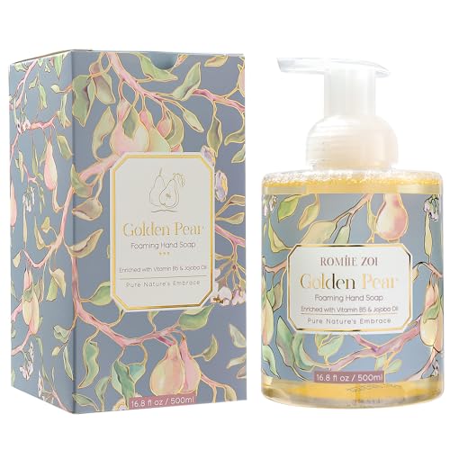 Image of ROMIIE ZOI Foaming Hand Soap, Golden Pear, 500ml / 16.8fl.oz | With Gift Box, Gentle cleansing, nourishes skin without drying