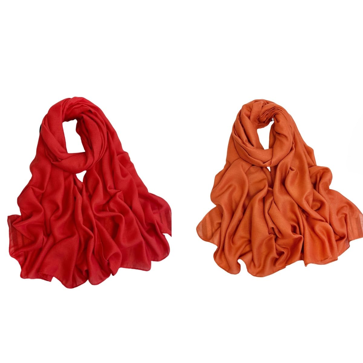 Genma0 2 Pcs Set Muslim headscarf Chiffon Hijab Scarf Fashion Headscarves for Women (G)