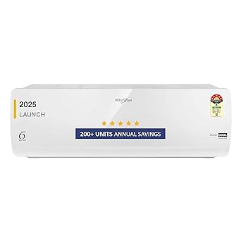 Whirlpool 1.5 Ton 5 Star, Magicool Inverter Split AC (MAGICOOL 15T 5S INV CNV S5K2PP1, Copper, Convertible 4-in-1 Cooling Mode, HD Filter White)