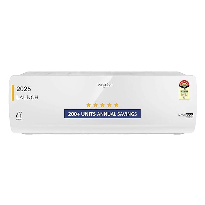 Whirlpool 1.5 Ton 5 Star, Magicool Inverter Split AC (MAGICOOL 15T 5S INV CNV S5K2PP1, Copper, Convertible 4-in-1 Cooling Mode, HD Filter White)